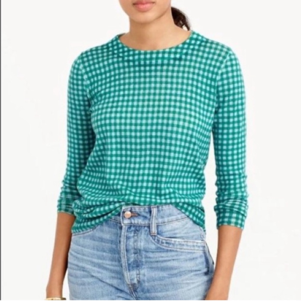 J.Crew gingham tippi EUC